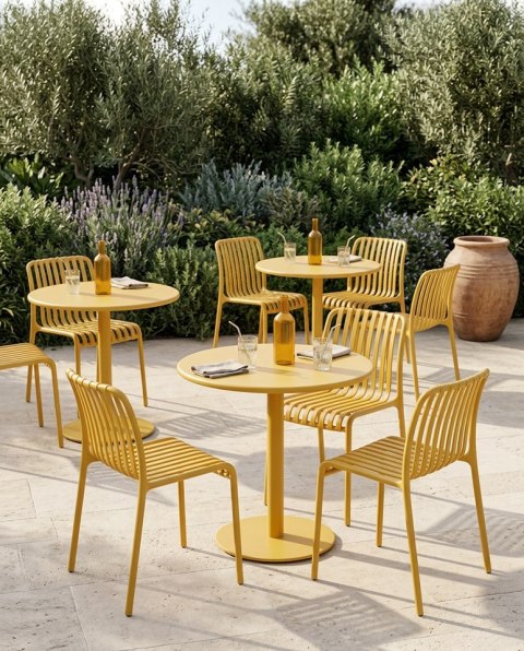 King Home Krzesło STRIPS żółte