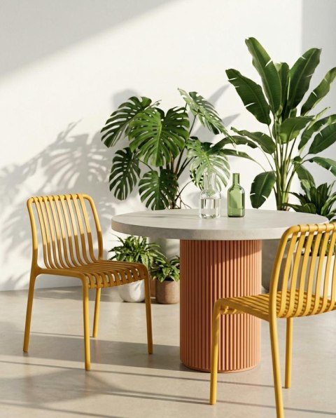 King Home Krzesło STRIPS żółte