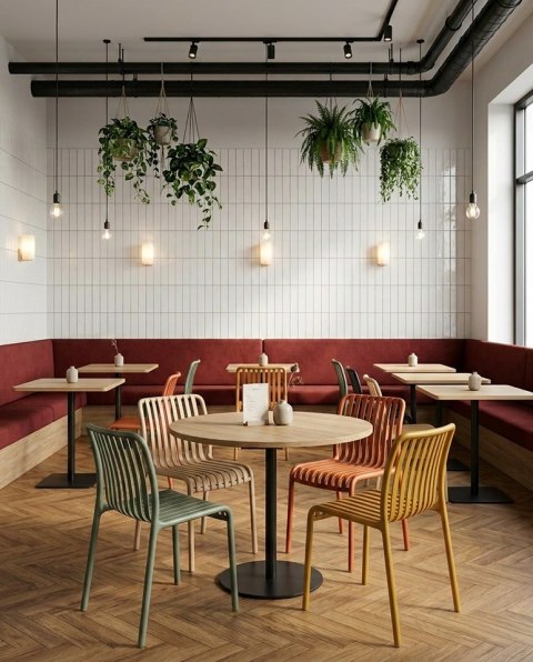 King Home Krzesło STRIPS żółte