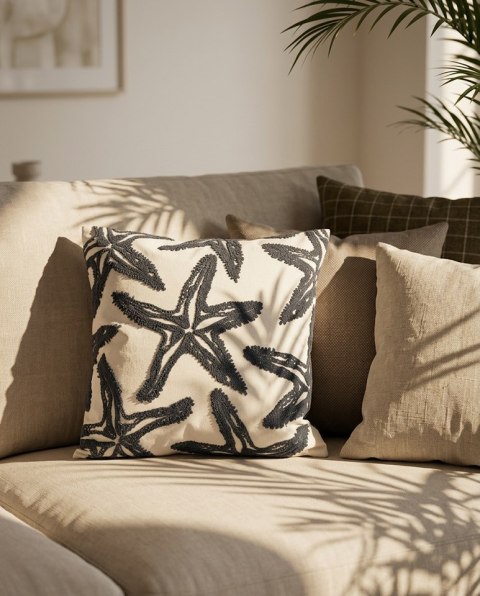 SHP Poduszka dekoracyjna SHP STARFISH 45x45 beżowa / szara
