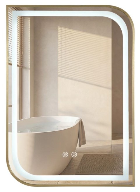 LUSTRO LED ZONE 70X50 BRUSH GOLD