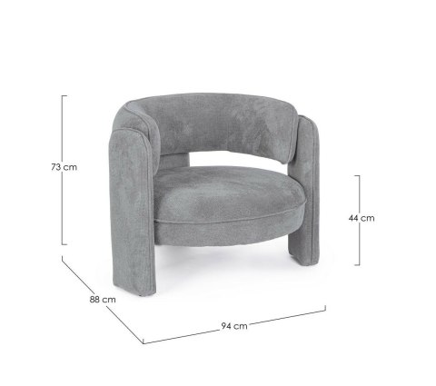 BIZZOTTO fotel AISHA szary