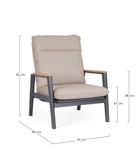 Bizzotto BIZZOTTO fotel ogrodowy MIGUEL beżowy