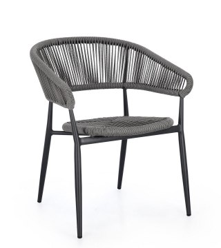 BIZZOTTO krzesło ogrodowe ALGAIDA szare