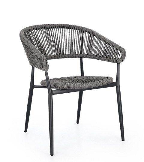 BIZZOTTO krzesło ogrodowe ALGAIDA szare