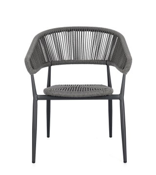 BIZZOTTO krzesło ogrodowe ALGAIDA szare
