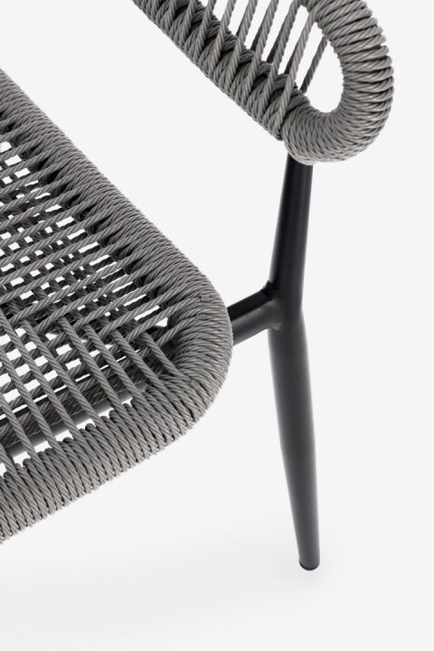 BIZZOTTO krzesło ogrodowe ALGAIDA szare