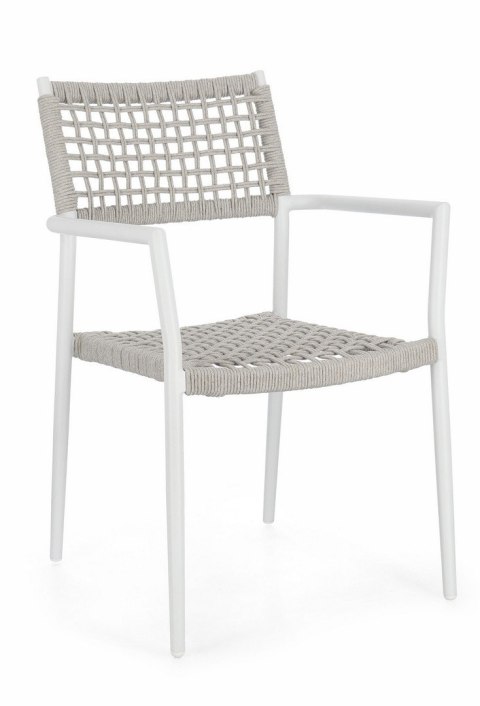 Bizzotto BIZZOTTO krzesło ogrodowe CALETA białe / szare