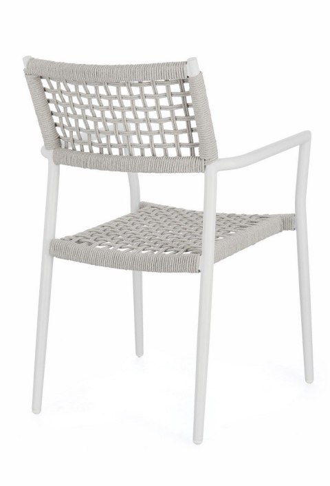 Bizzotto BIZZOTTO krzesło ogrodowe CALETA białe / szare