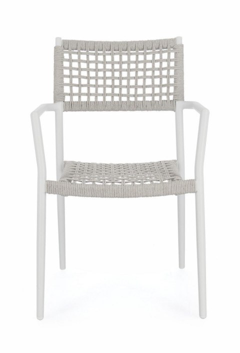 Bizzotto BIZZOTTO krzesło ogrodowe CALETA białe / szare