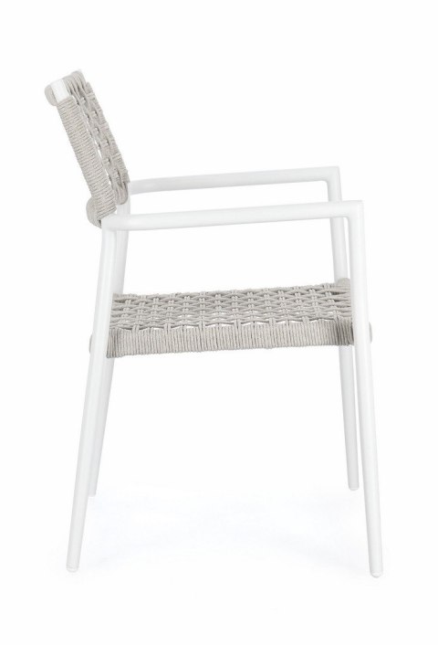 Bizzotto BIZZOTTO krzesło ogrodowe CALETA białe / szare