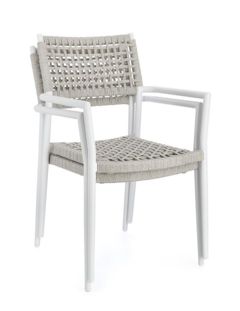 Bizzotto BIZZOTTO krzesło ogrodowe CALETA białe / szare