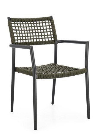 BIZZOTTO krzesło ogrodowe CALETA czarne / zielone