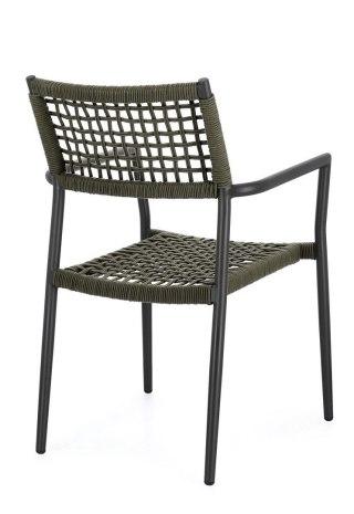 BIZZOTTO krzesło ogrodowe CALETA czarne / zielone