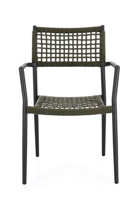 BIZZOTTO krzesło ogrodowe CALETA czarne / zielone