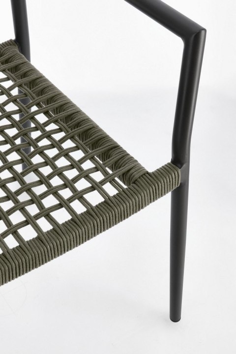 BIZZOTTO krzesło ogrodowe CALETA czarne / zielone