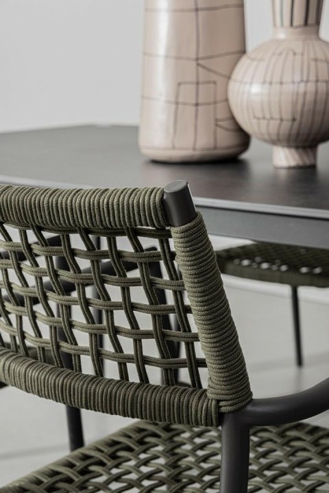 BIZZOTTO krzesło ogrodowe CALETA czarne / zielone