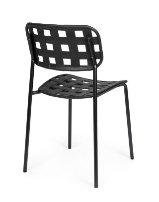 BIZZOTTO krzesło ogrodowe CLOVER czarne
