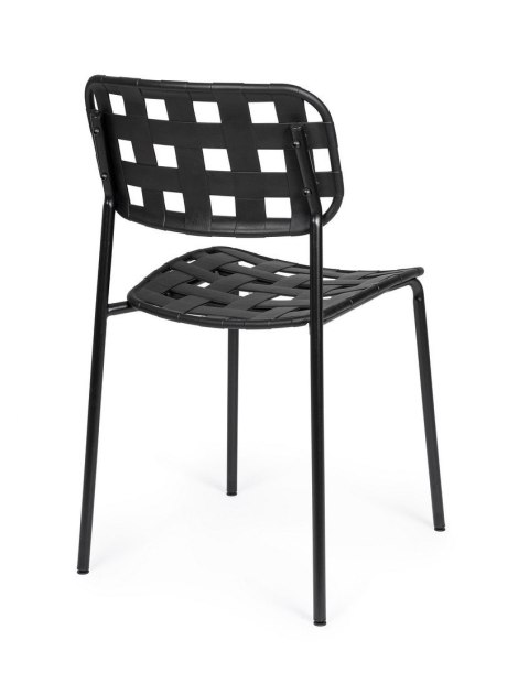 BIZZOTTO krzesło ogrodowe CLOVER czarne