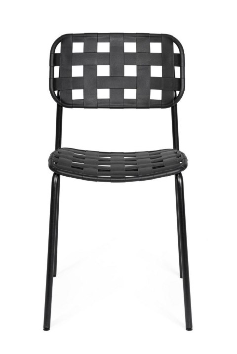 BIZZOTTO krzesło ogrodowe CLOVER czarne