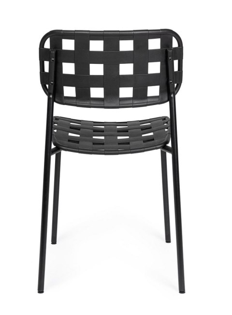 BIZZOTTO krzesło ogrodowe CLOVER czarne