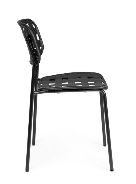 BIZZOTTO krzesło ogrodowe CLOVER czarne