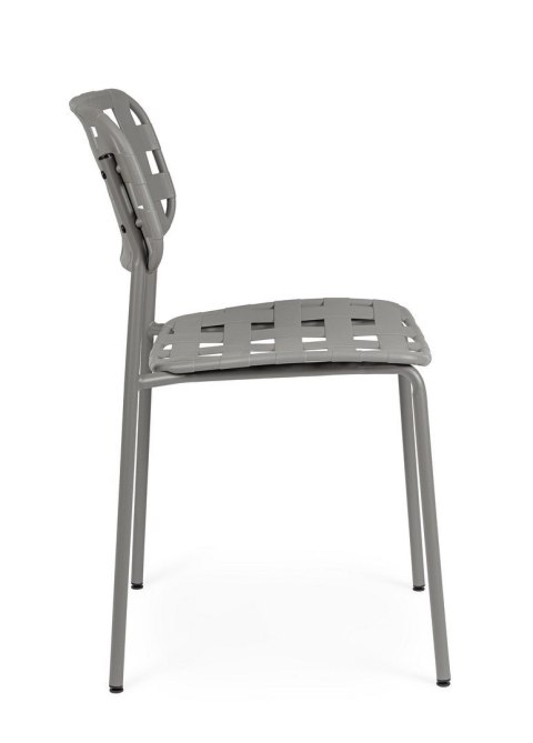 BIZZOTTO krzesło ogrodowe CLOVER szare