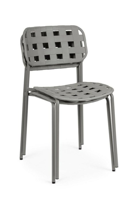 BIZZOTTO krzesło ogrodowe CLOVER szare