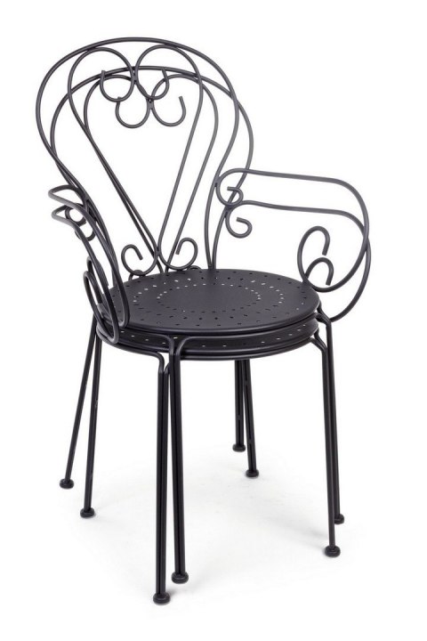 Bizzotto BIZZOTTO krzesło ogrodowe ETIENNE czarne