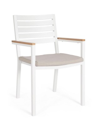 BIZZOTTO krzesło ogrodowe HENNA białe