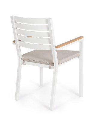 BIZZOTTO krzesło ogrodowe HENNA białe