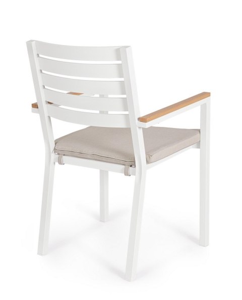 BIZZOTTO krzesło ogrodowe HENNA białe