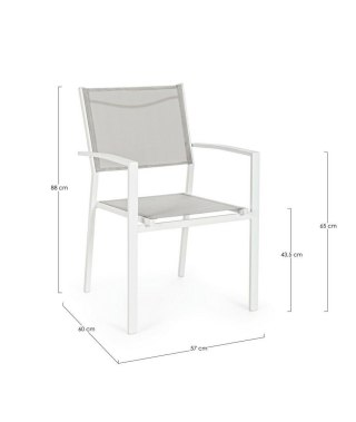 BIZZOTTO krzesło ogrodowe HILDE białe