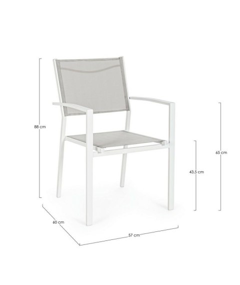 Bizzotto BIZZOTTO krzesło ogrodowe HILDE białe