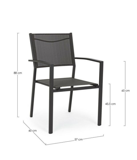 Bizzotto BIZZOTTO krzesło ogrodowe HILDE szare