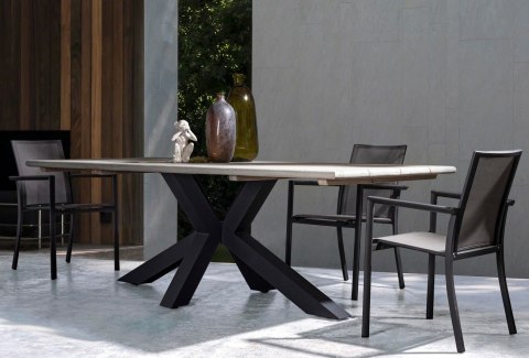 BIZZOTTO krzesło ogrodowe KONNOR szare