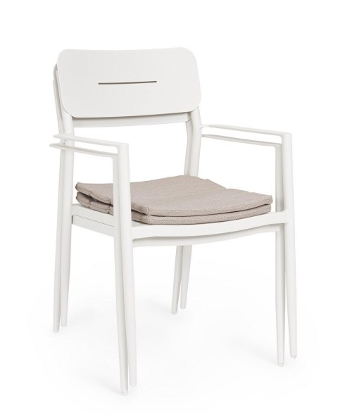 BIZZOTTO krzesło ogrodowe NEBULA białe