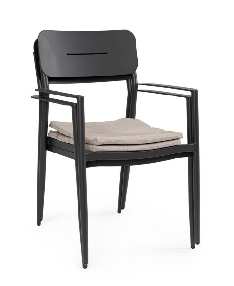 BIZZOTTO krzesło ogrodowe NEBULA czarne