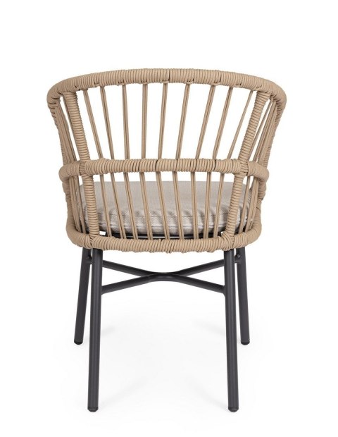 BIZZOTTO krzesło ogrodowe ODIVELAS beżowe
