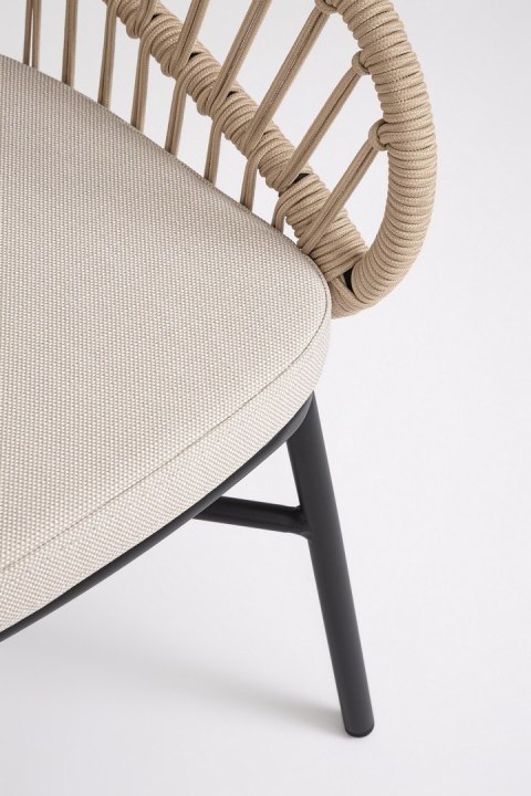 BIZZOTTO krzesło ogrodowe ODIVELAS beżowe