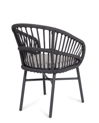 BIZZOTTO krzesło ogrodowe ODIVELAS czarne