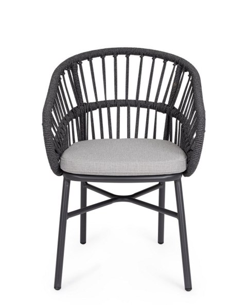BIZZOTTO krzesło ogrodowe ODIVELAS czarne