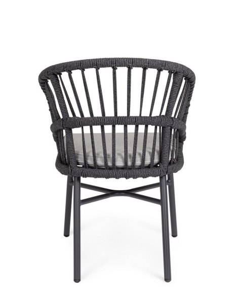 BIZZOTTO krzesło ogrodowe ODIVELAS czarne