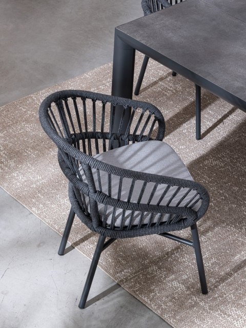BIZZOTTO krzesło ogrodowe ODIVELAS czarne