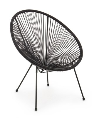 BIZZOTTO krzesło ogrodowe PARKER czarne