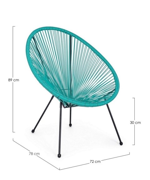 Bizzotto BIZZOTTO krzesło ogrodowe PARKER turkusowe