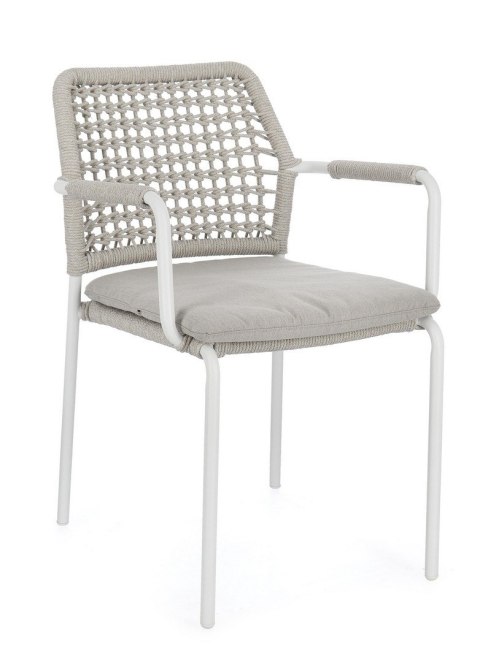 BIZZOTTO krzesło ogrodowe RAJADA białe
