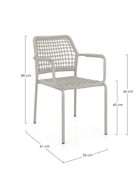 Bizzotto BIZZOTTO krzesło ogrodowe RAJADA szare