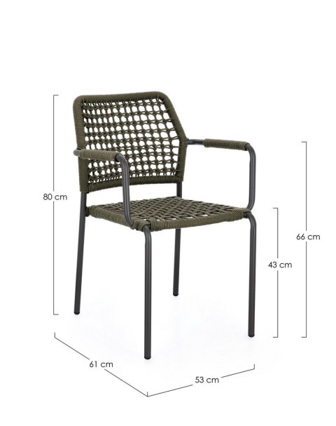 Bizzotto BIZZOTTO krzesło ogrodowe RAJADA zielone