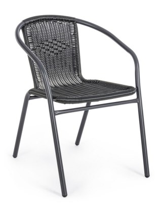 BIZZOTTO krzesło ogrodowe RIPLEY czarne